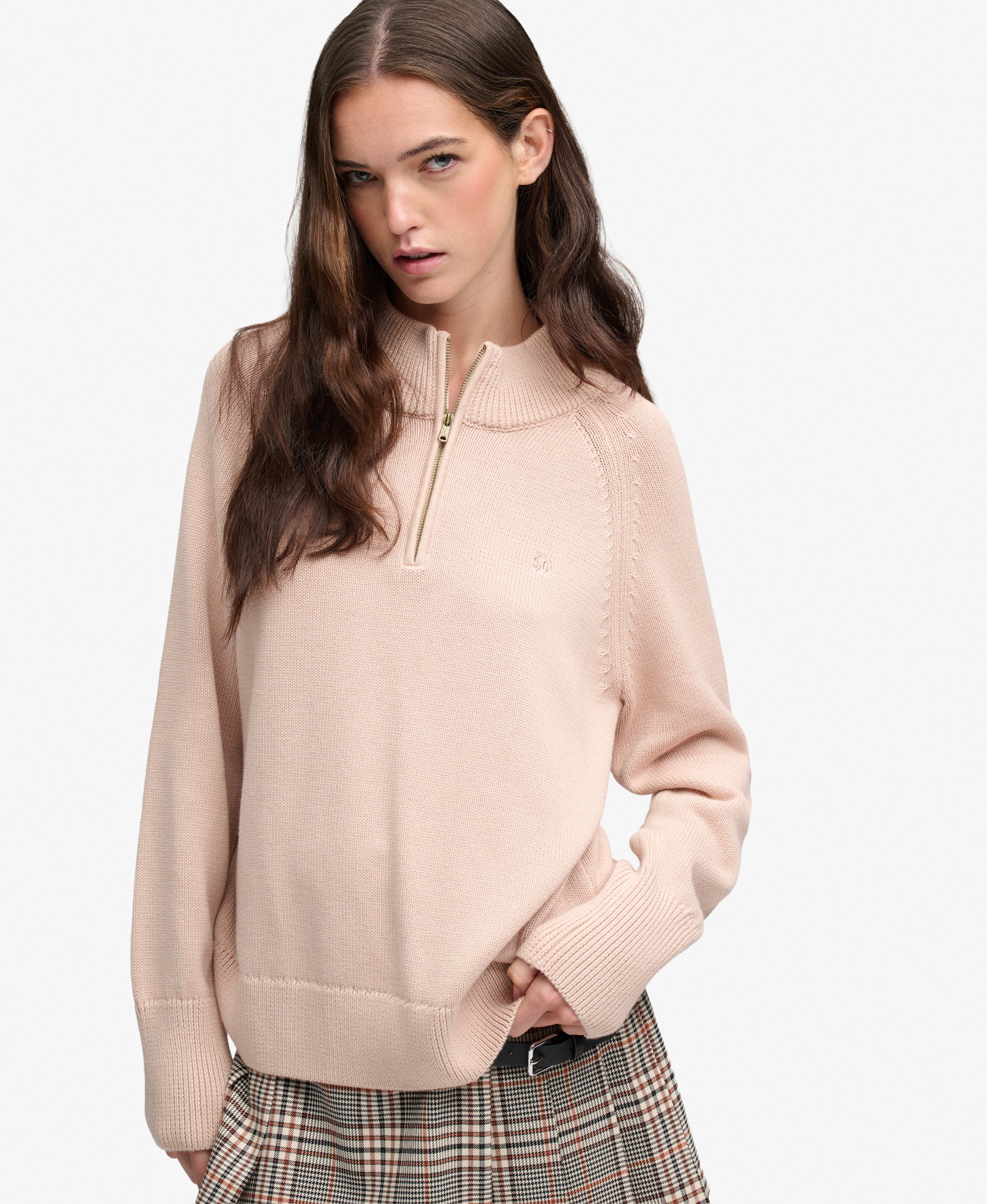 Pull Classic Half Zip Coupe Décontractée, SUPERDRY