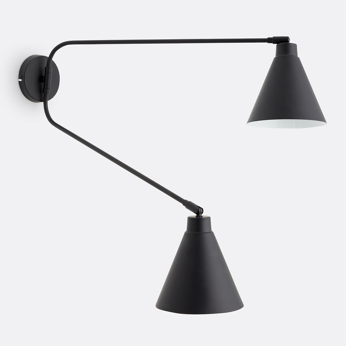 LA REDOUTE INTERIEURS Dubbele scharnierende wandlamp in ijzer, Hiba