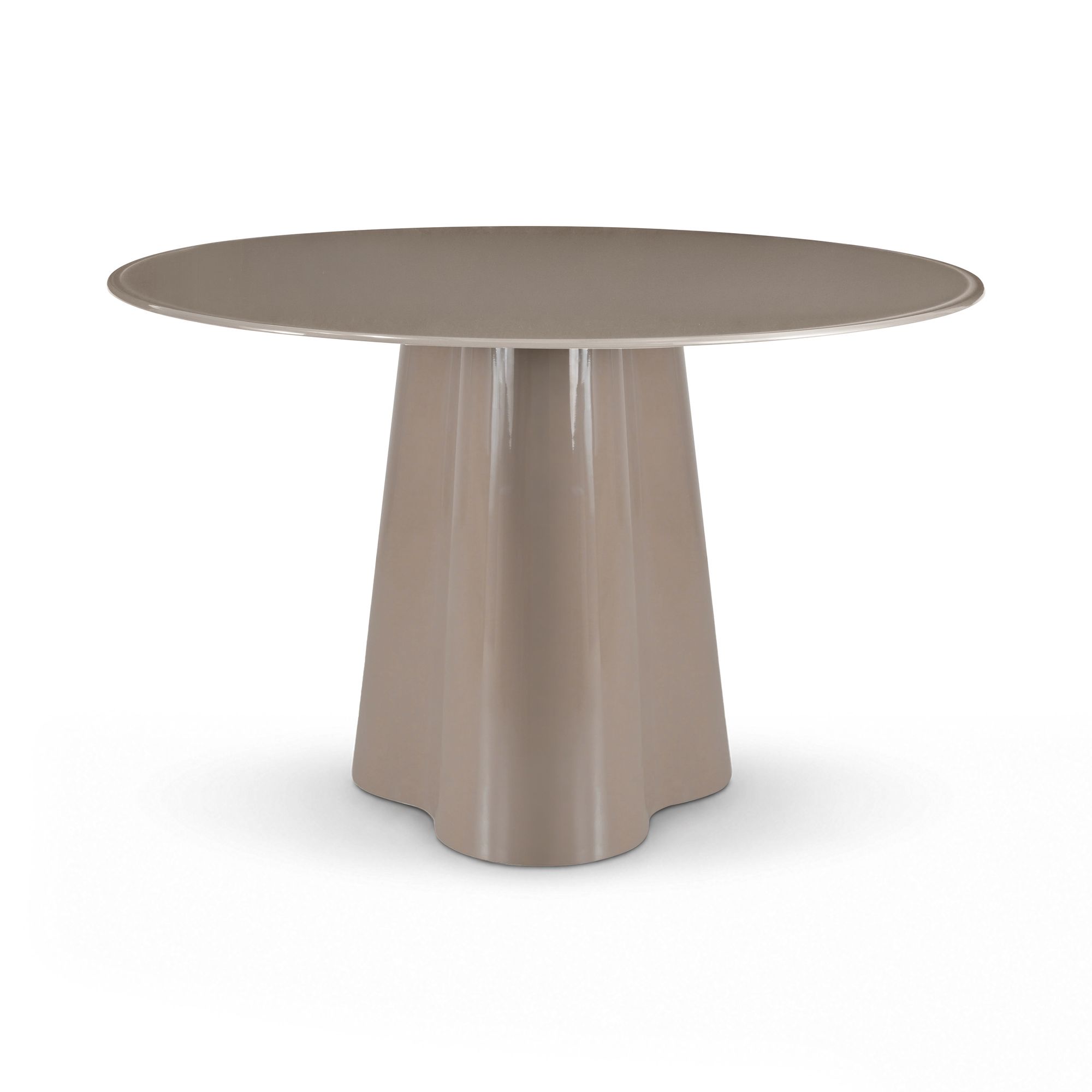 Table ronde 120cm avec plateau en verre, IRIS, NOW'S HOME