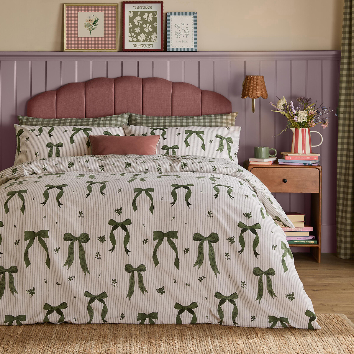 Belle Stripe Reversible Duvet Cover and Pillowcase Set, FURN.