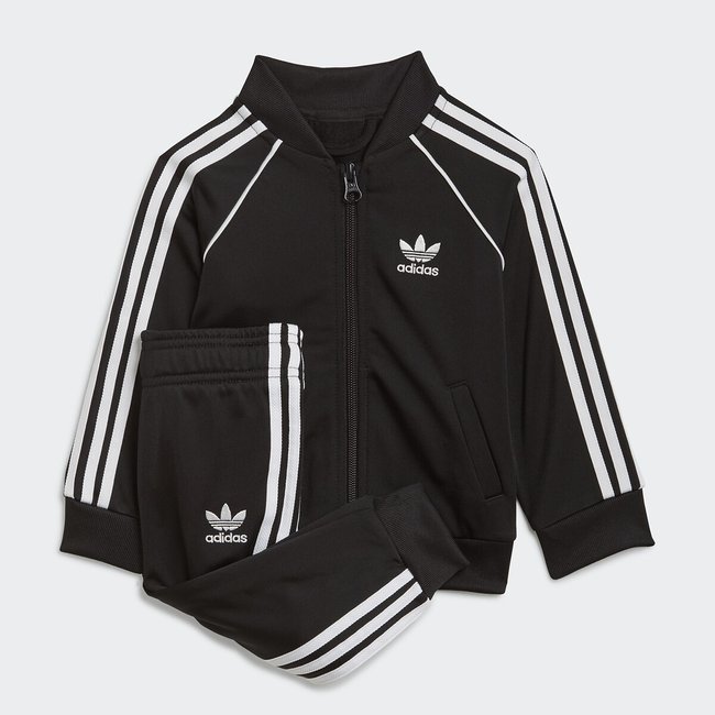 Recycled Embroidered Logo Tracksuit, black, adidas Originals