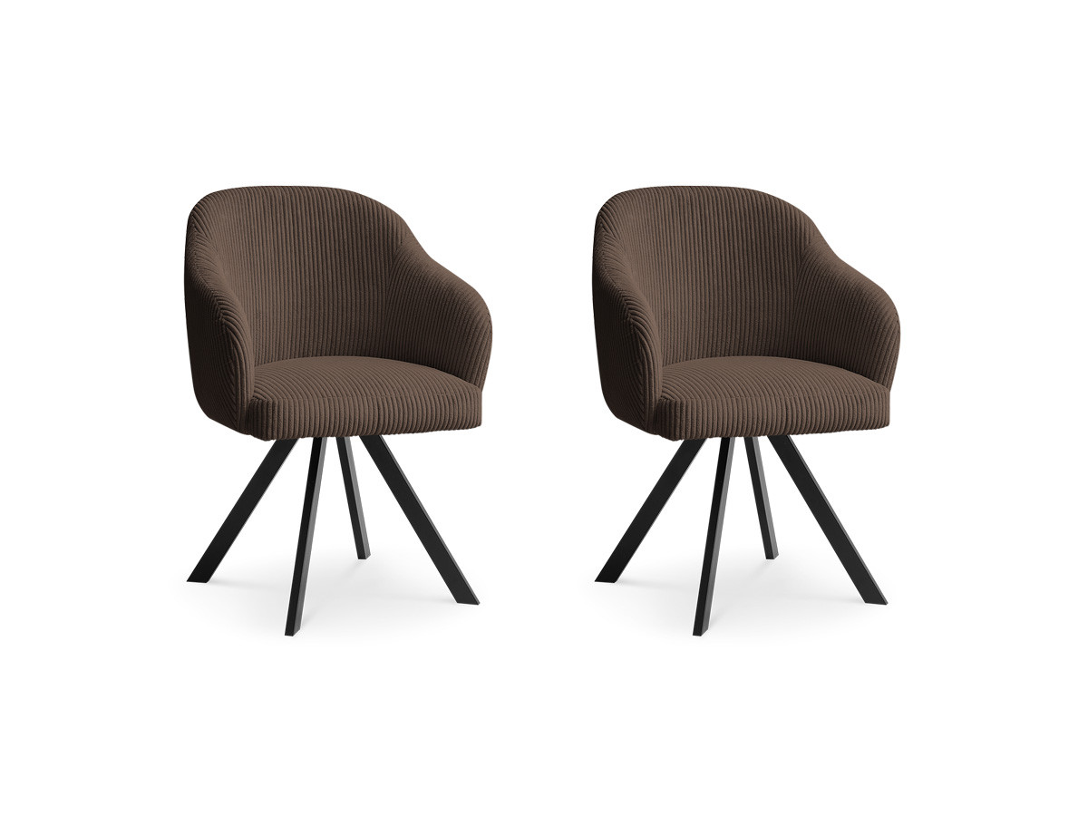 Lot de 2 chaises velours côtelé, SOPHIE, BOBOCHIC