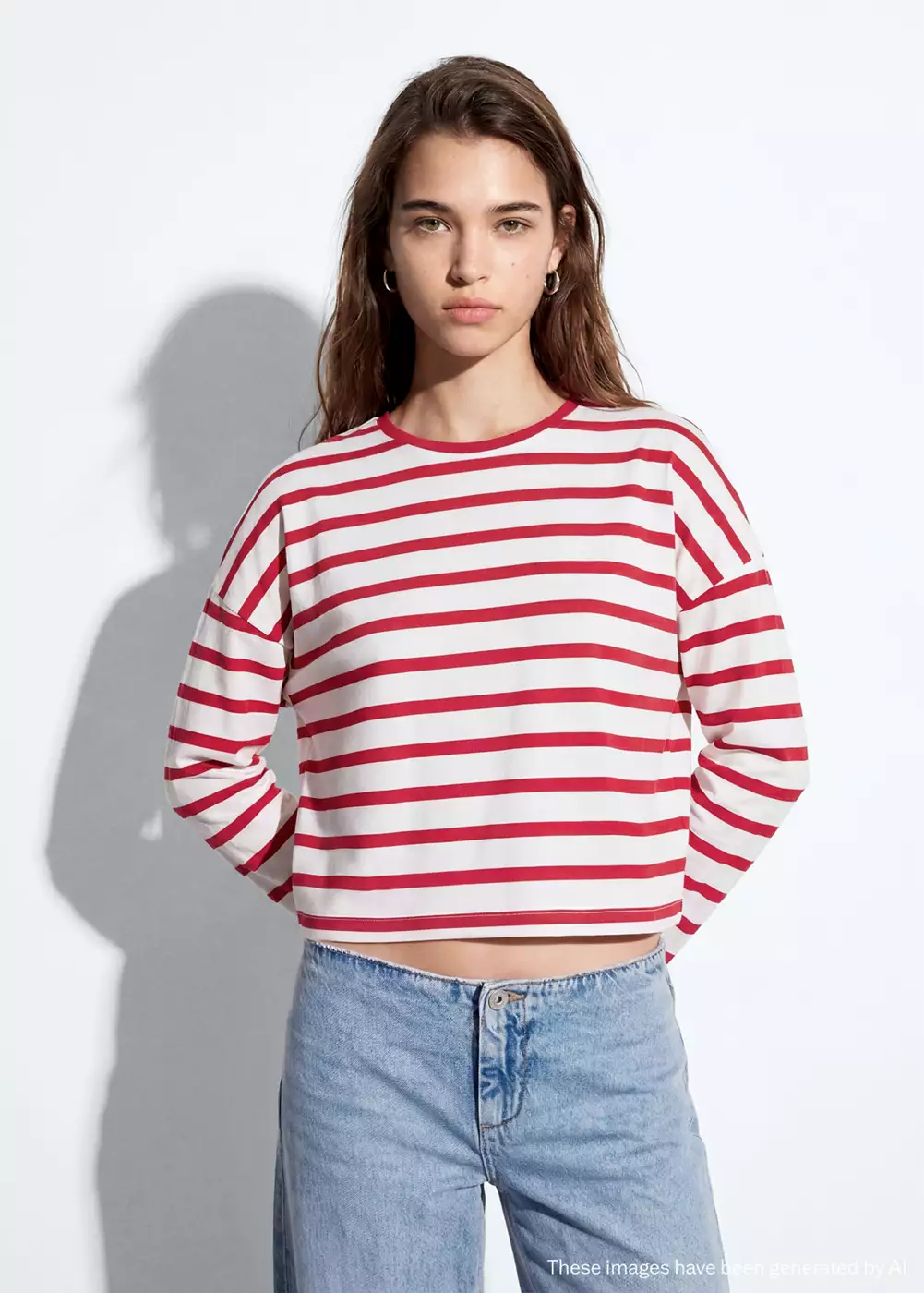 T-shirt 100 % coton rayures, MANGO TEEN