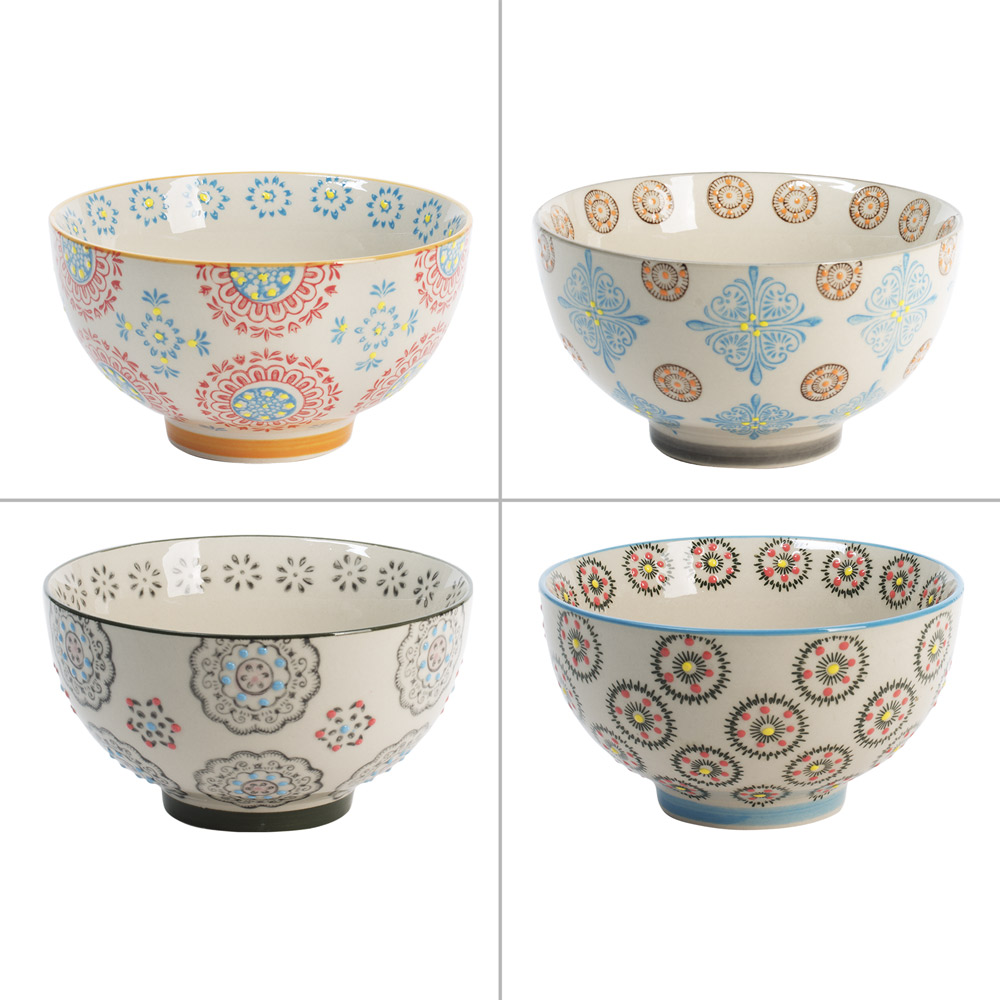 Coffret de 4 bols Bohème 14 cm, TABLE PASSION