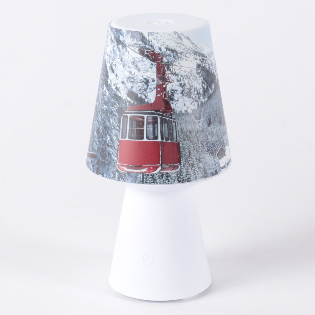 Lampe nomade imprimé télécabine 12 x 22 cm