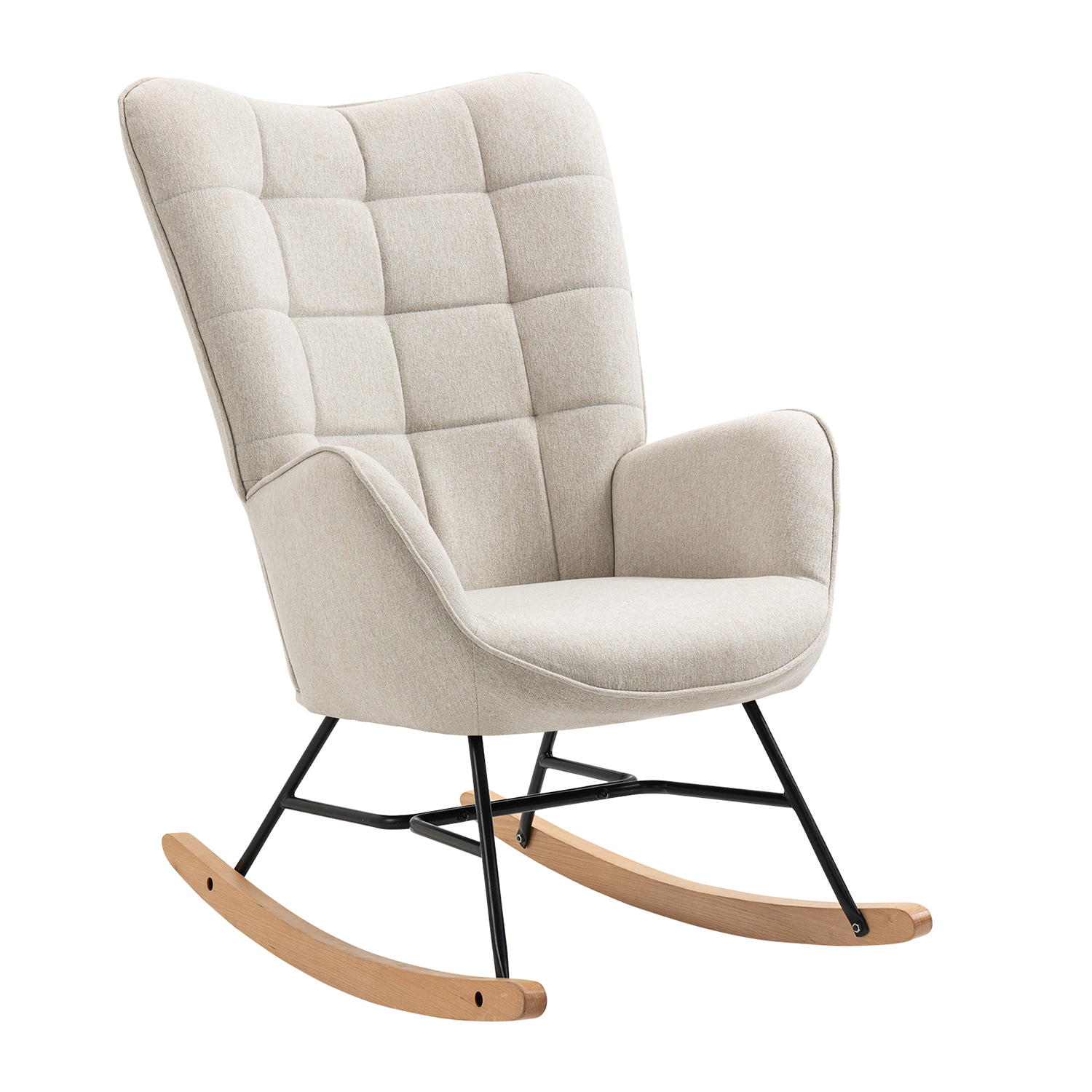 Fauteuil à bascule rocking chair scandinave, FUNKEL, MEUBLES COSY