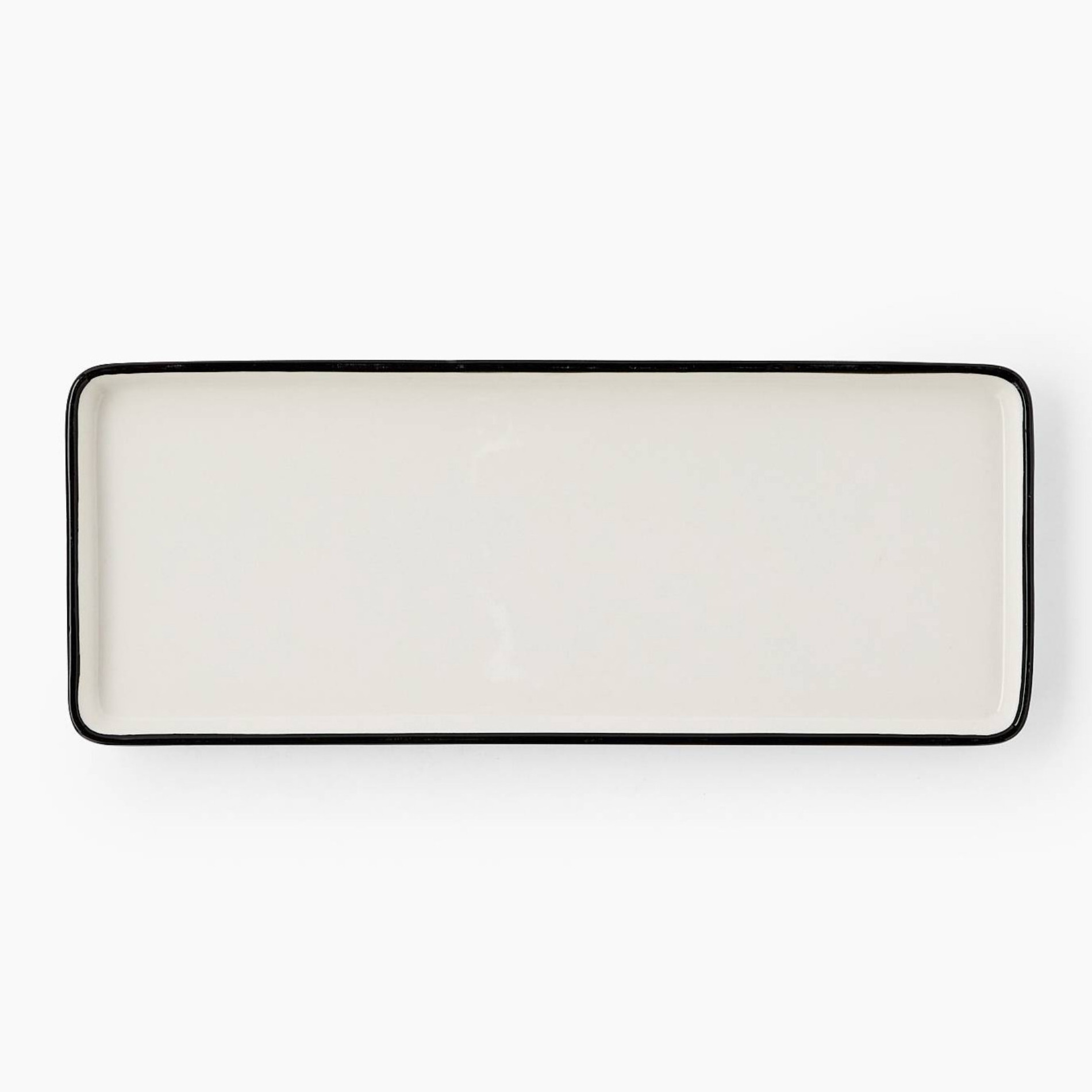 Plat rectangulaire finition liseré, 25cm, MONOPRIX