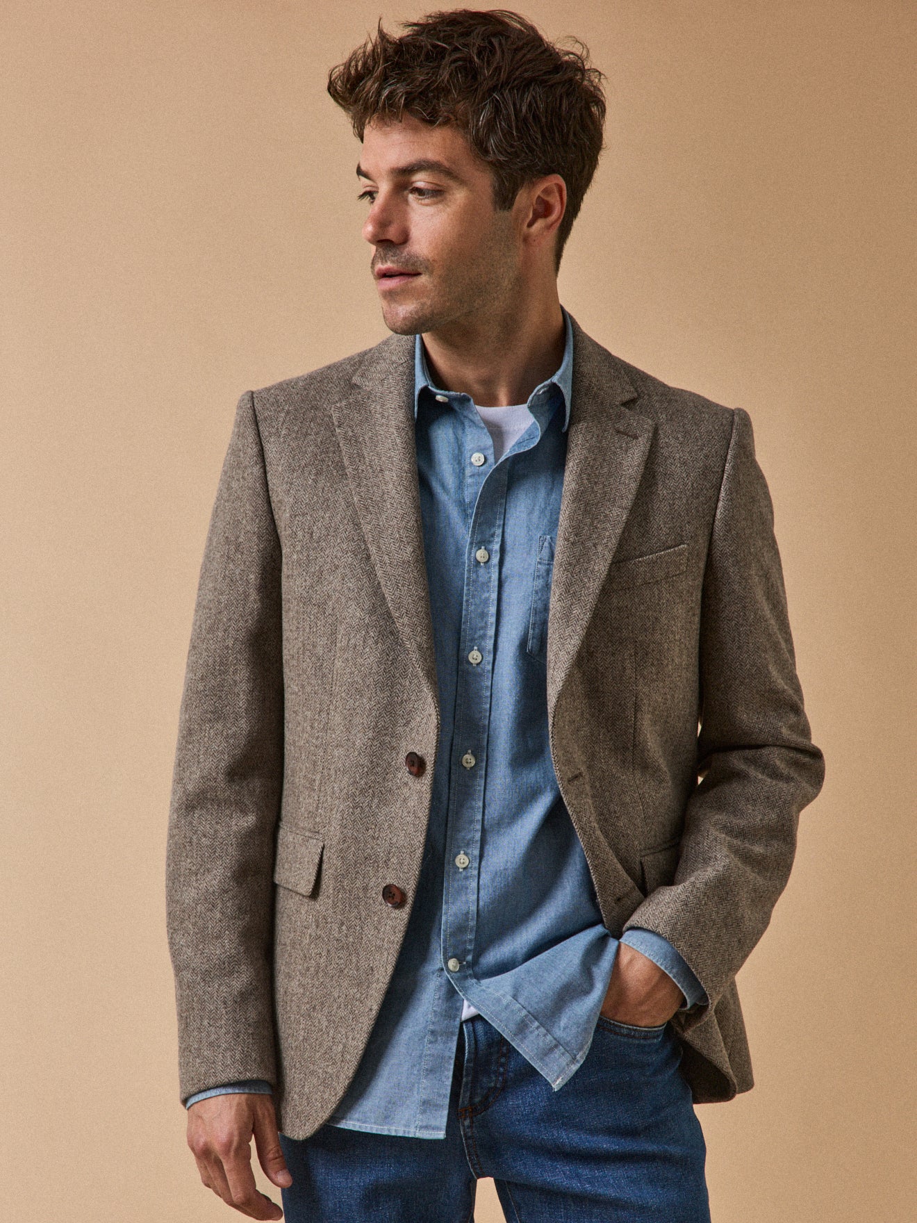 Blazer chevrons pure laine, CYRILLUS