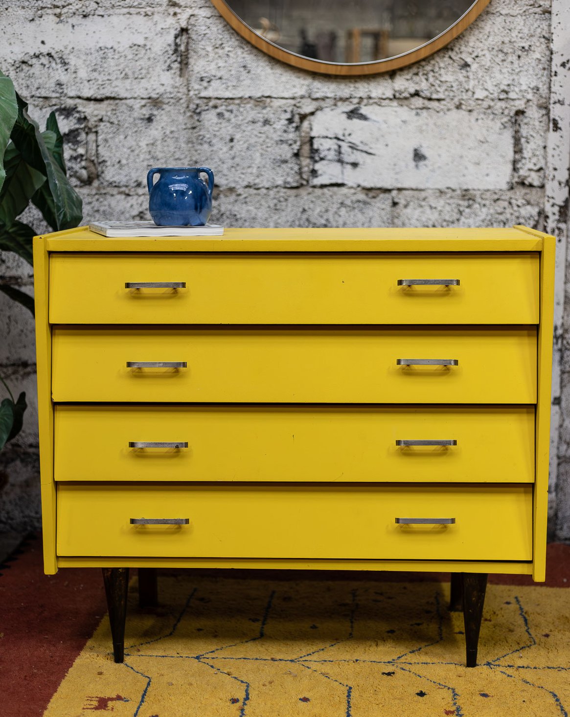 Commode jaune citron Olga N°1128 - Bon état, DEBONGOUT