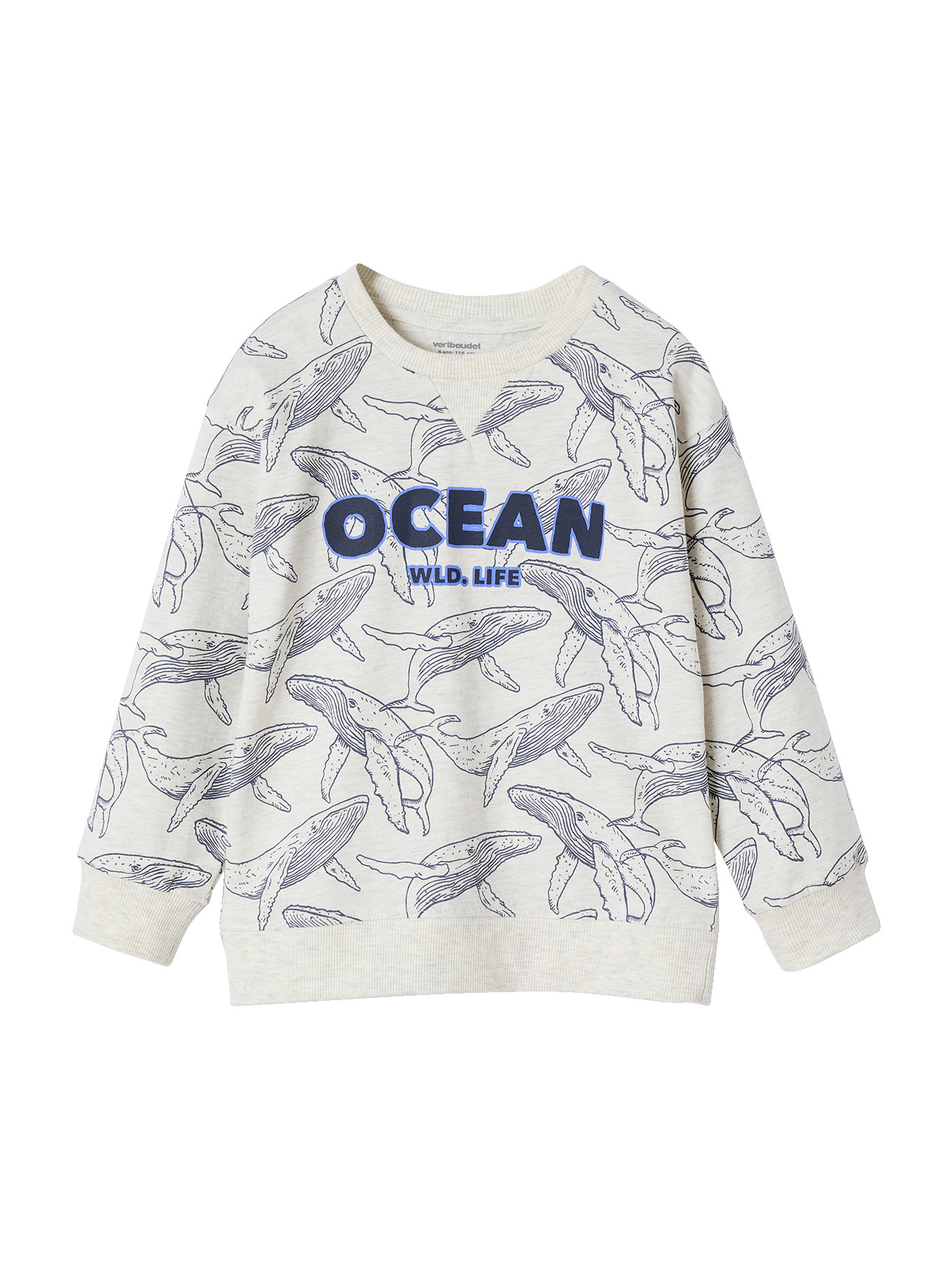 Tee-shirt esprit sweat imprimé, VERTBAUDET