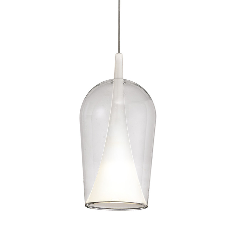 Suspension verre transparent Elsa, MILLUMINE