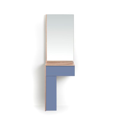 Ensemble console-miroir en mélamine, Tetris HERDASA