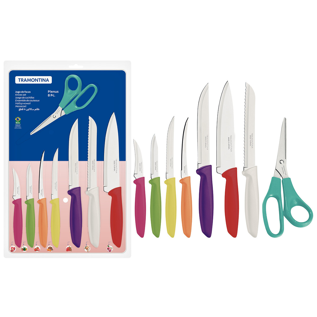 Jogo de Facas Plenus, 8 Peças, Tramontina, TRAMONTINA