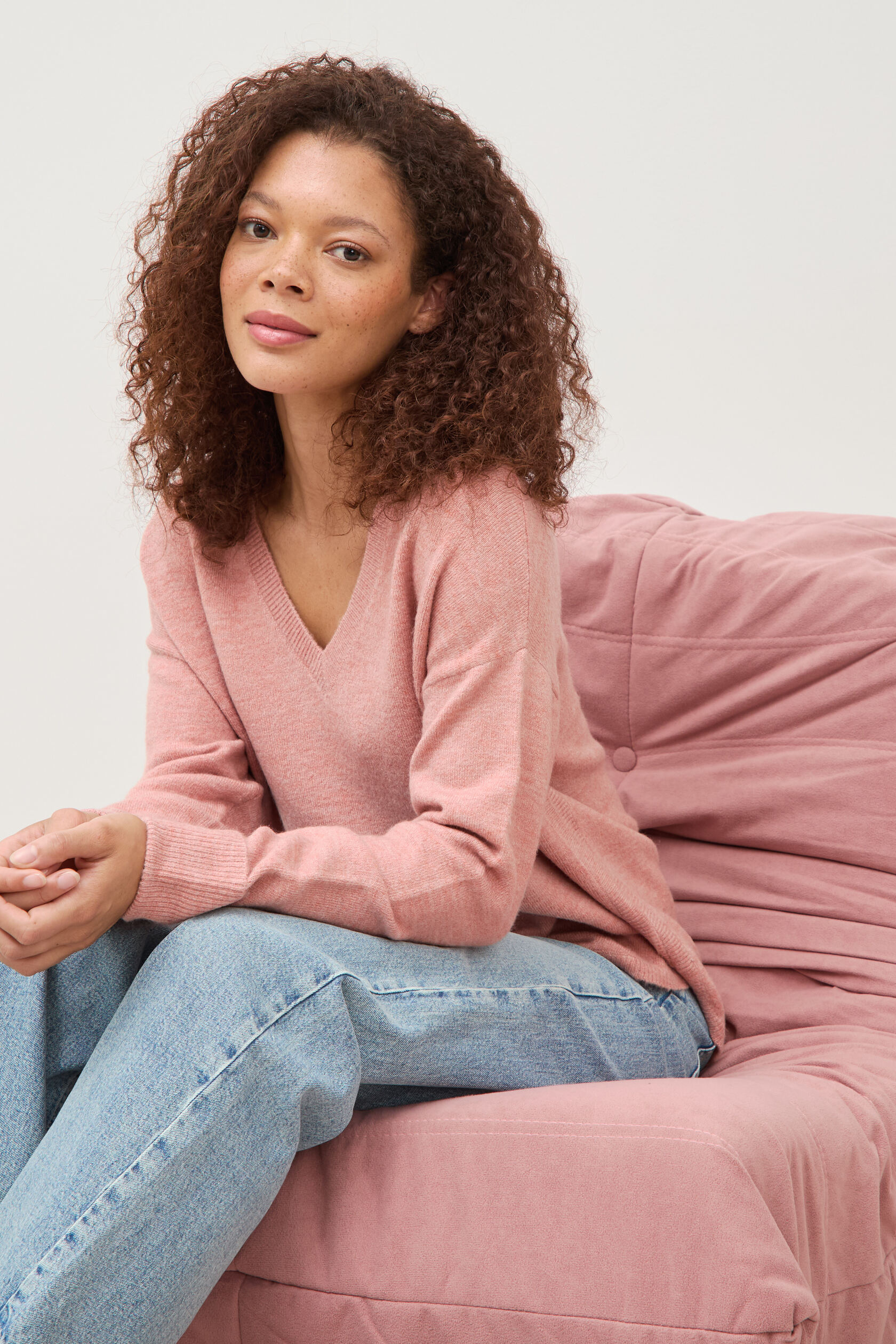 Pull manches longues col en V, BONOBO