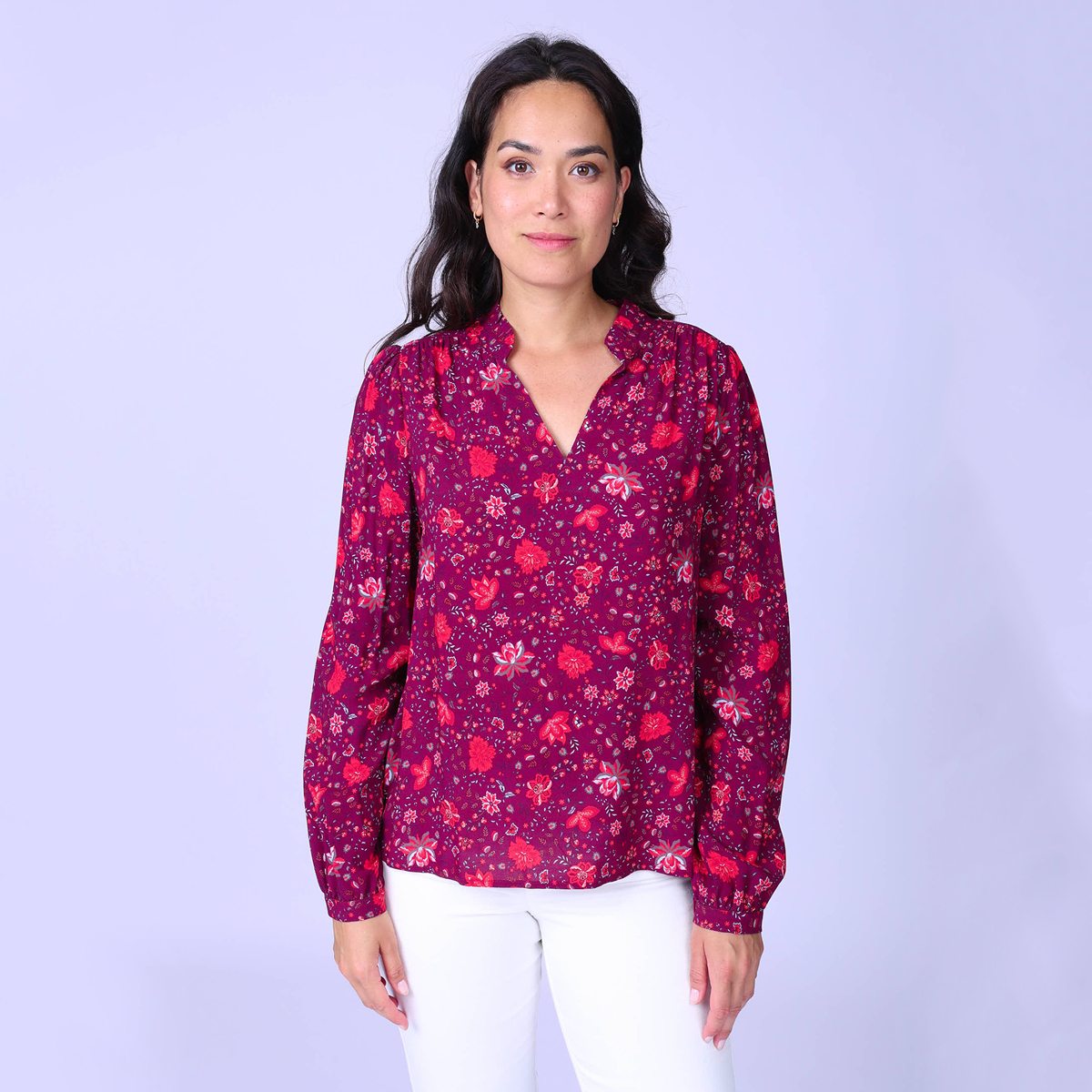 Blouse imprimée, MISE AU GREEN