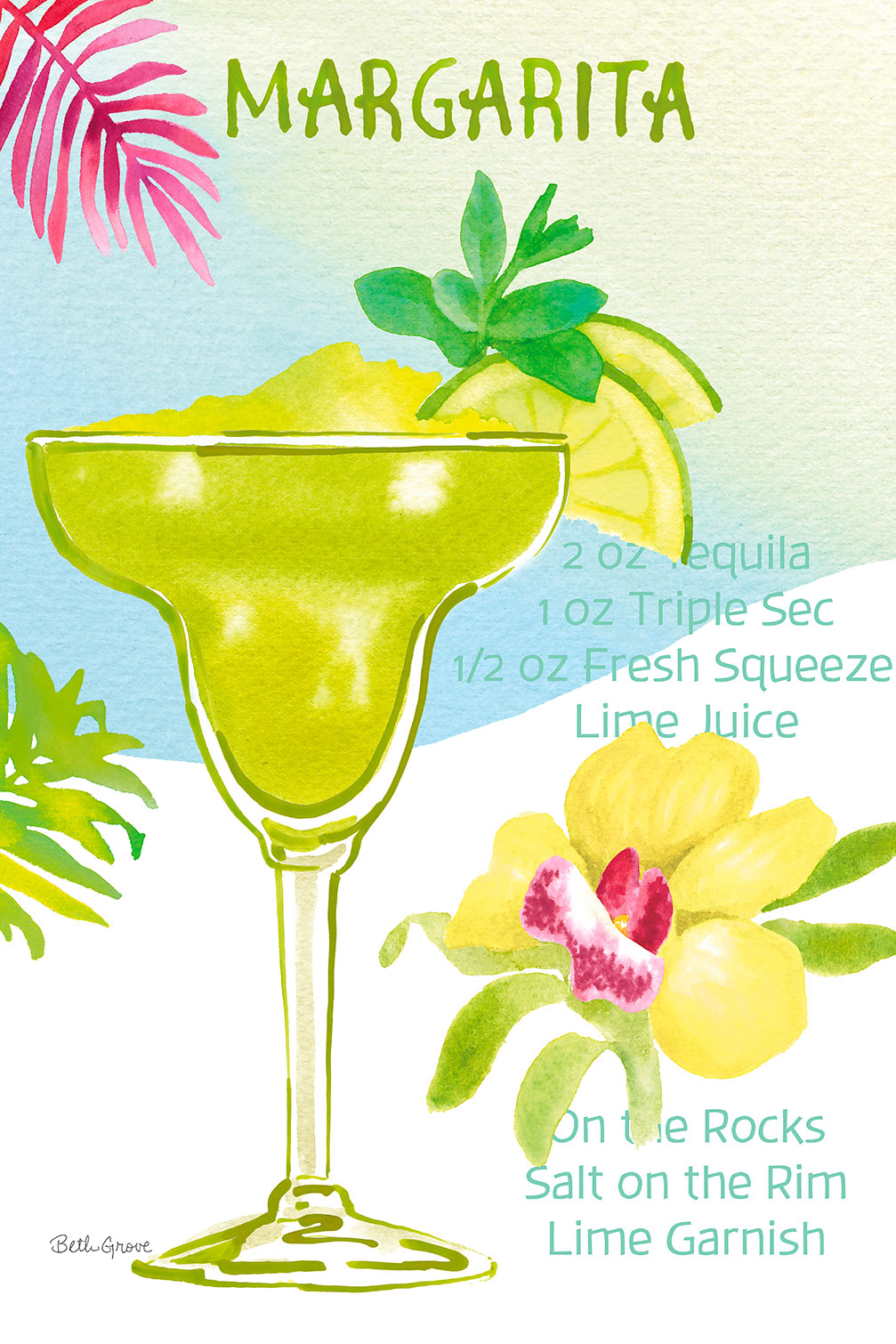 Tableau Margarita en aquarelle, HEXOA