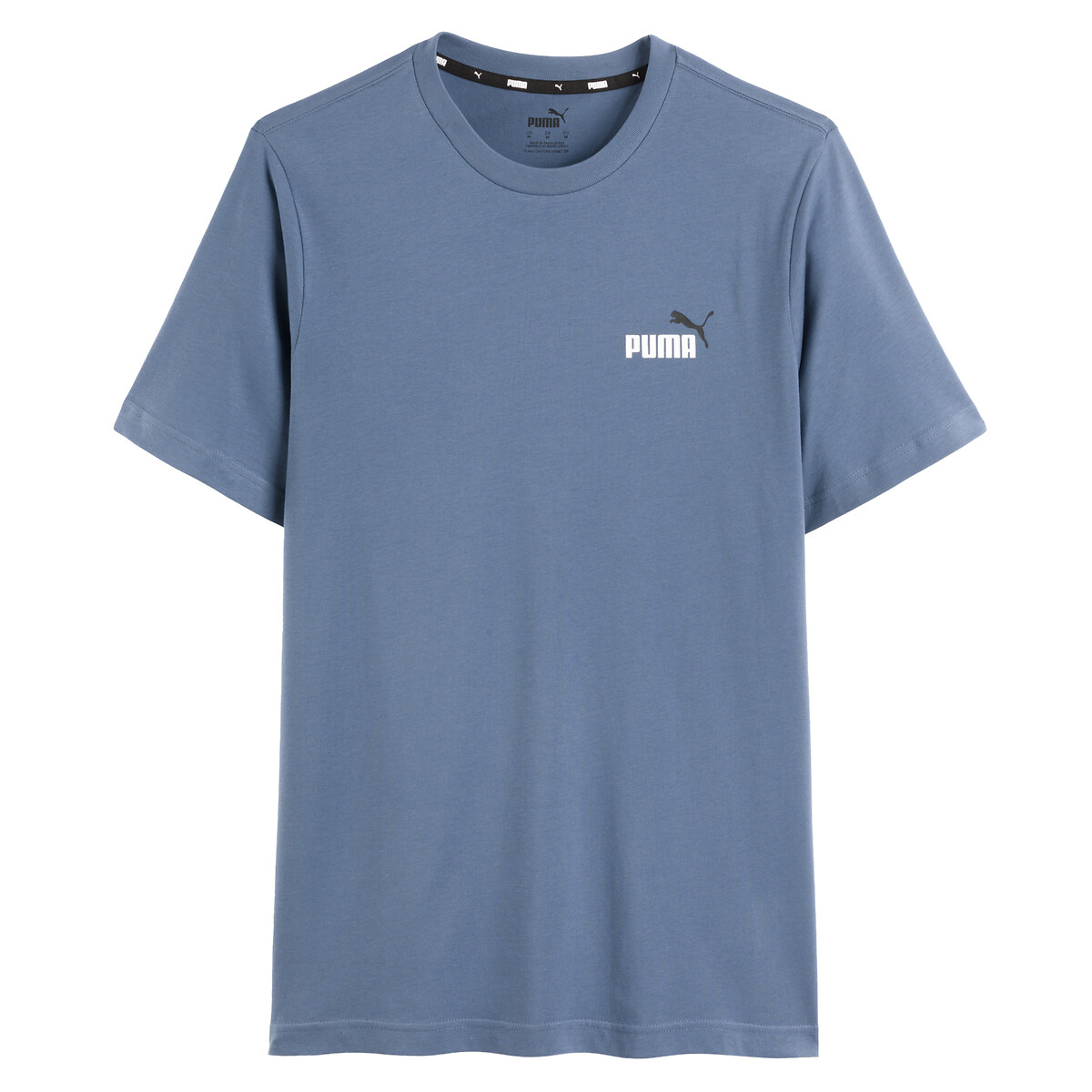t-shirt-maniche-corte-piccolo-logo-essentiel-blu-puma-la-redoute