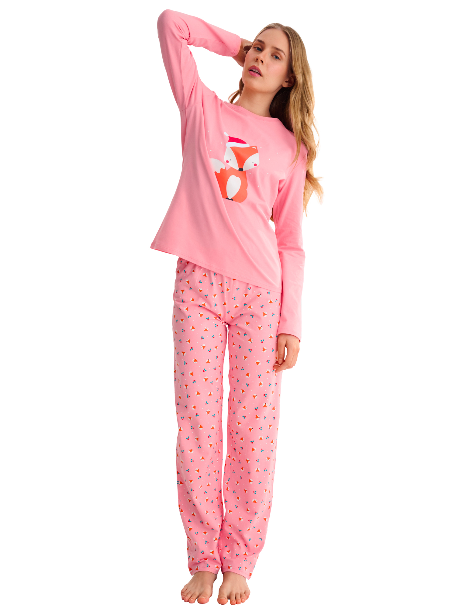 Pyjama pantalon droit top M.longues FOXY, LISCA
