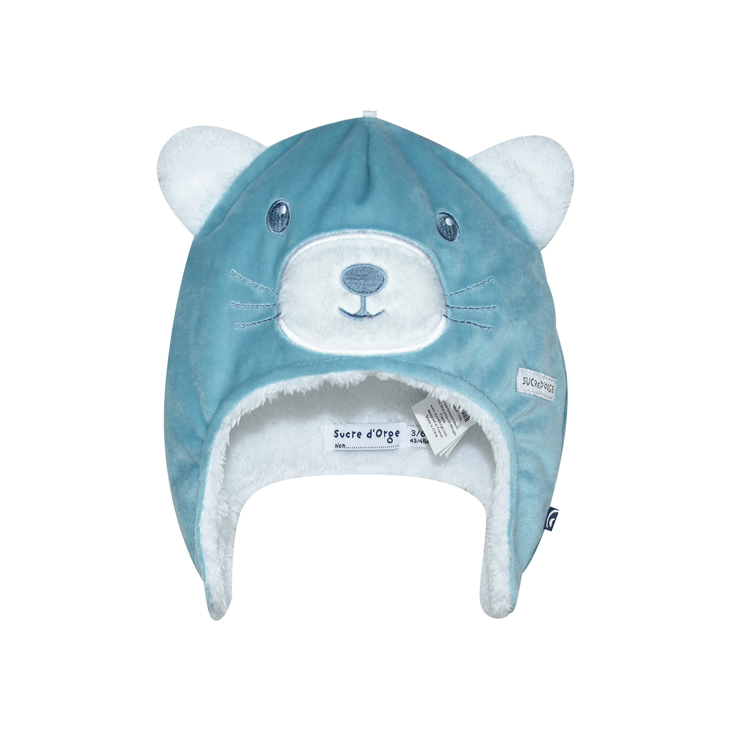 Bonnet ilhan velours doux bebe, SUCRE D'ORGE