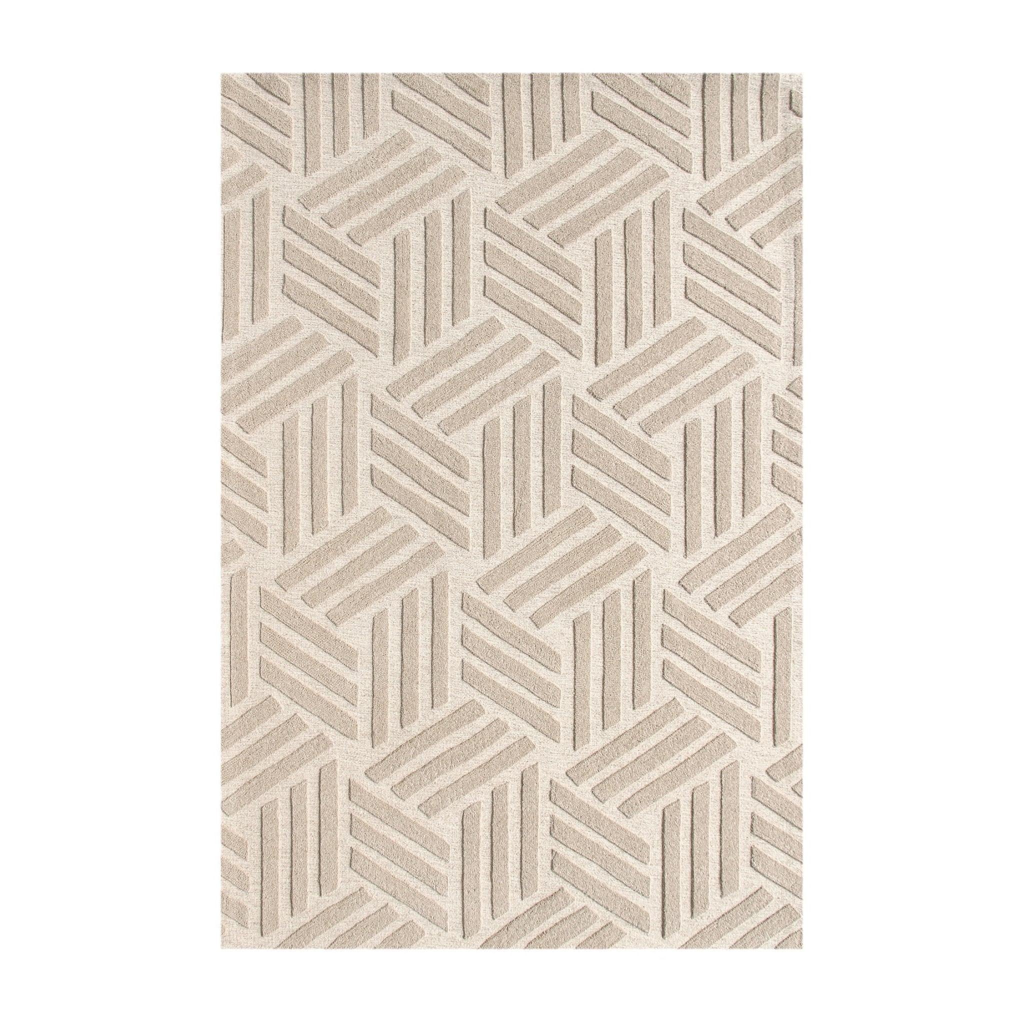 Tapis en laine naturelle fait main effet scultpé TALISMAN, AFK LIVING