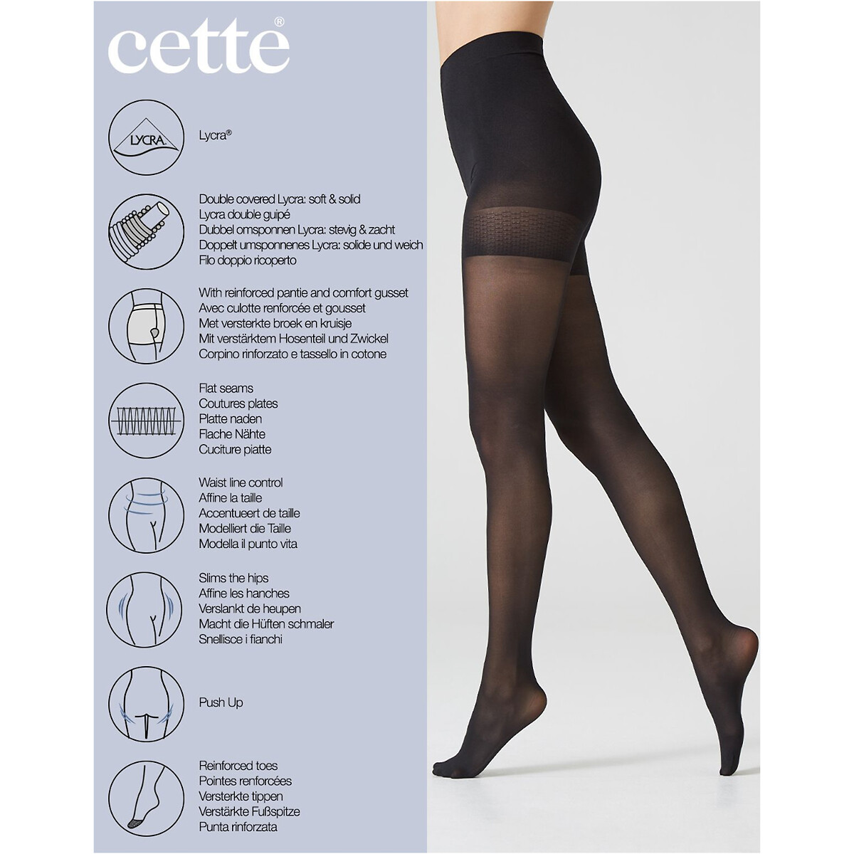 30 Denier Sheer Stomach and Buttocks Shaping Tights - Calzedonia