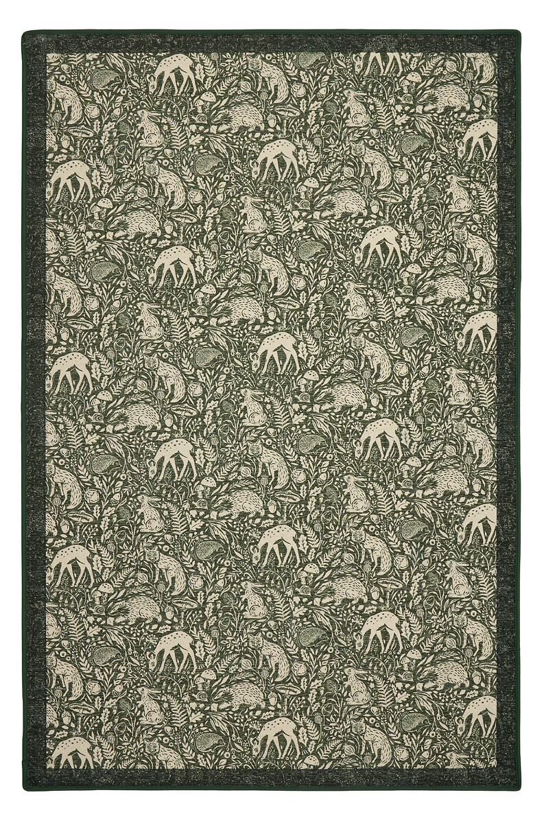 Eco-Washable Whimsical Woodland Green Rug, HUG RUG