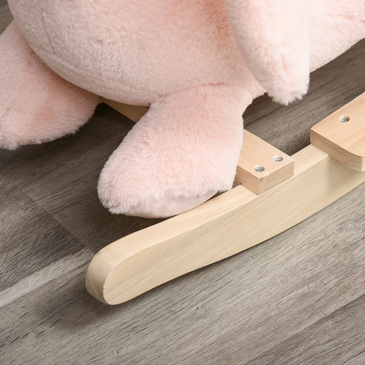 Cheval à bascule jouet à bascule lapin fauteuil intégré ceinture de  sécurité fonction sonore clapissement rose