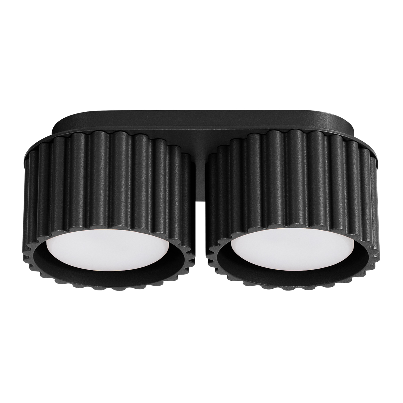 Plafonnier Aluminium Noir Gx53 2 Aura, EDEN