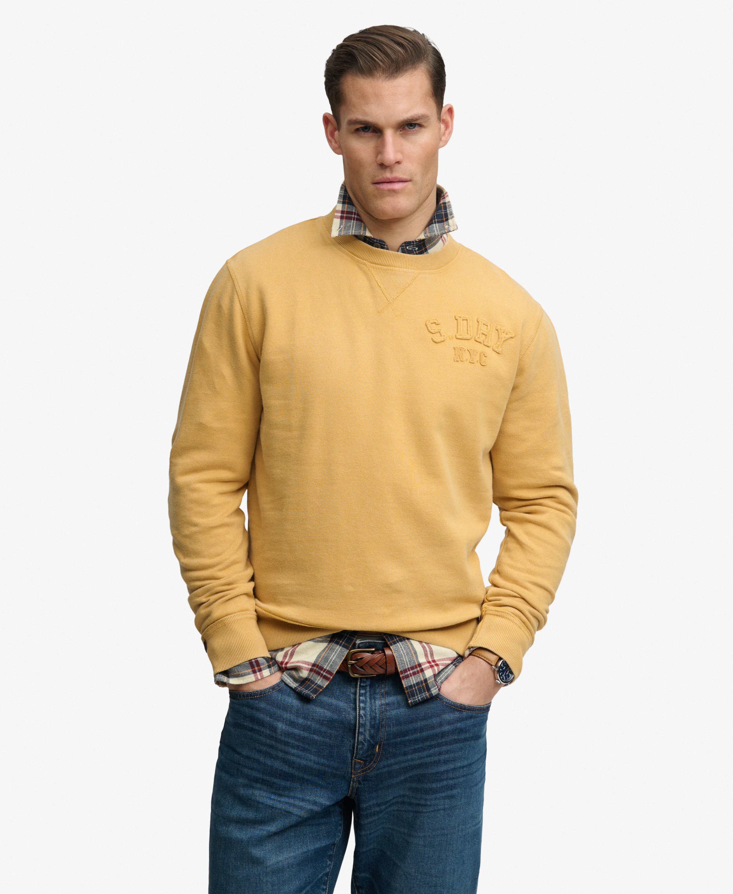 Sweatshirt Vintage Athletic Tonal Col Rond, SUPERDRY