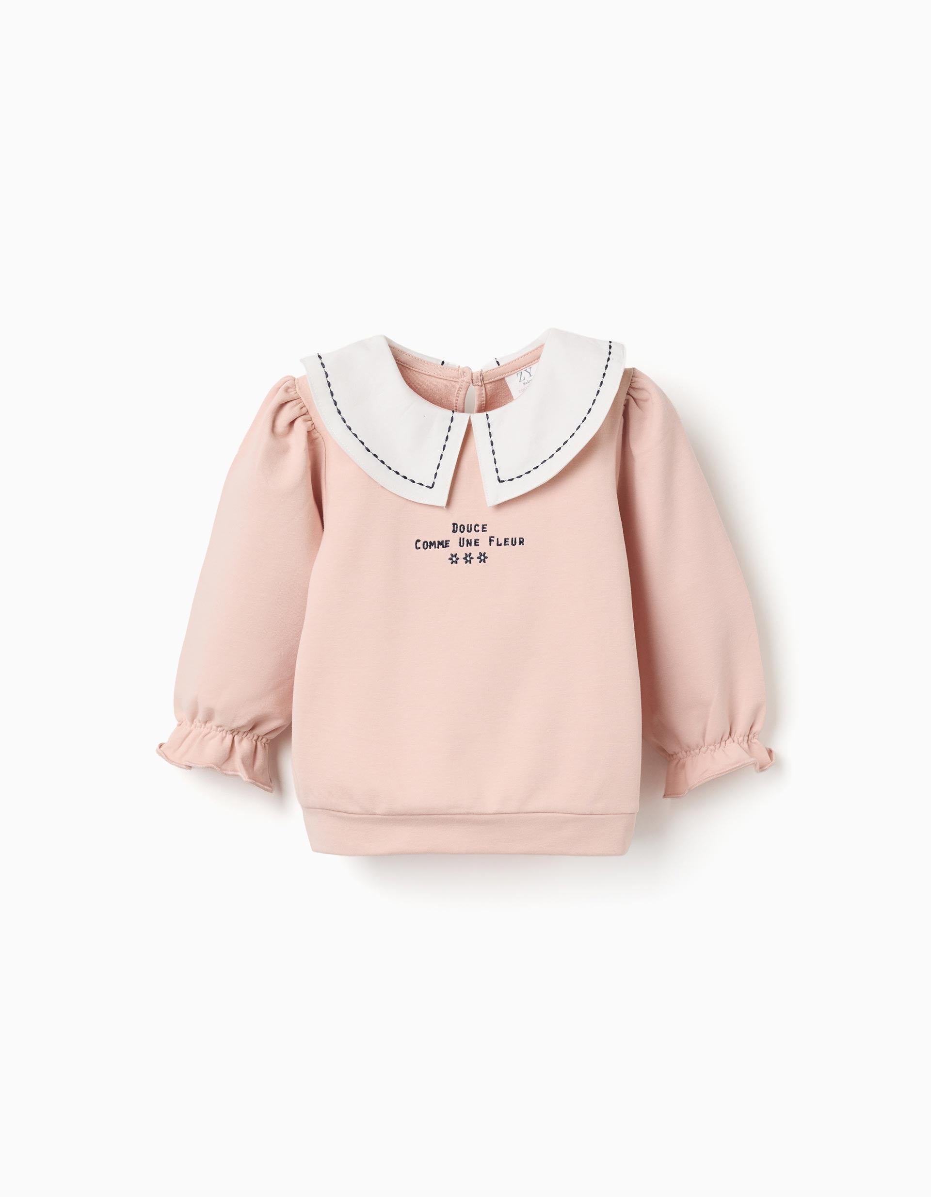 Sweat en coton avec col brodé, ZIPPY