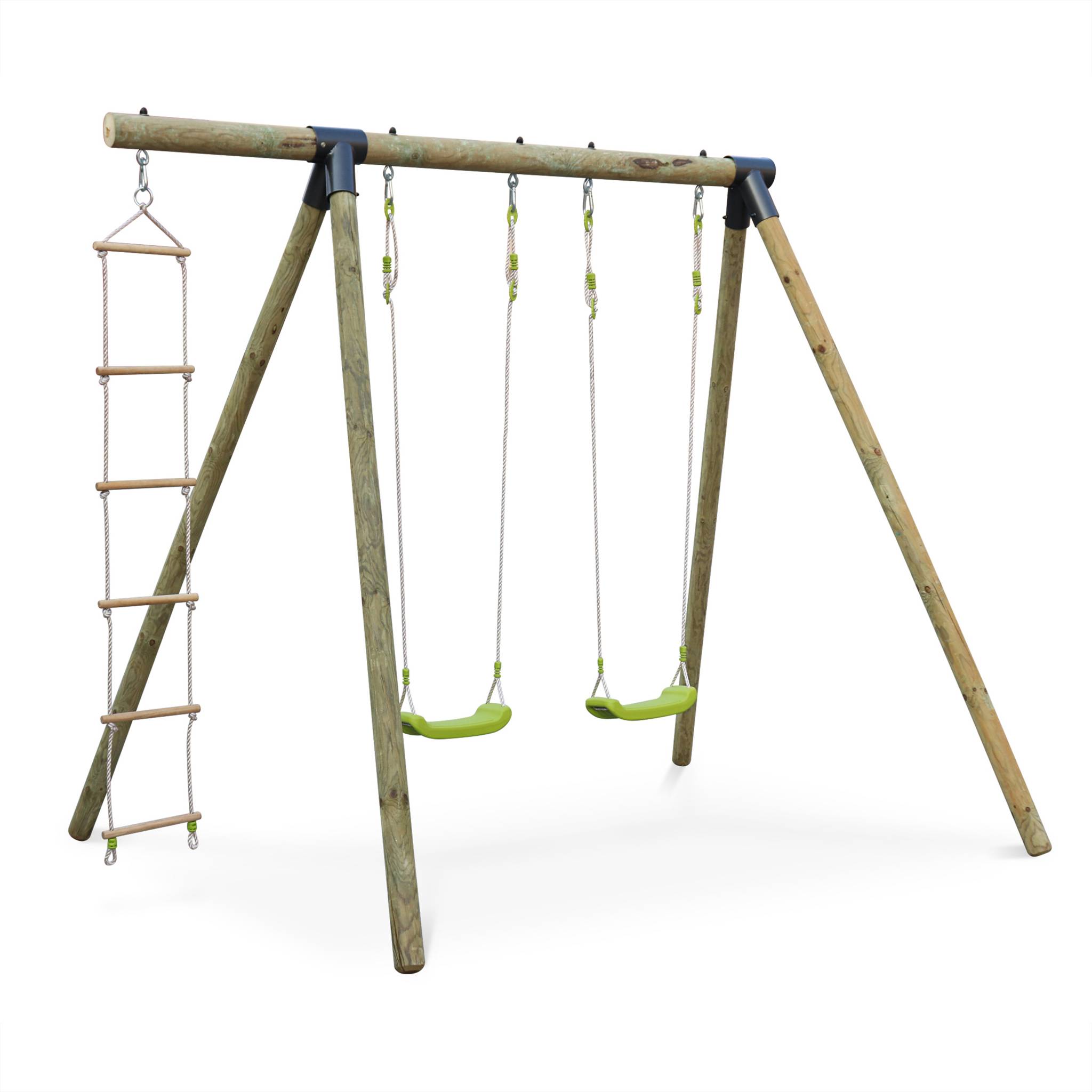 Aire de jeux balançoires, échelle en corde MISTRAL, SWEEEK