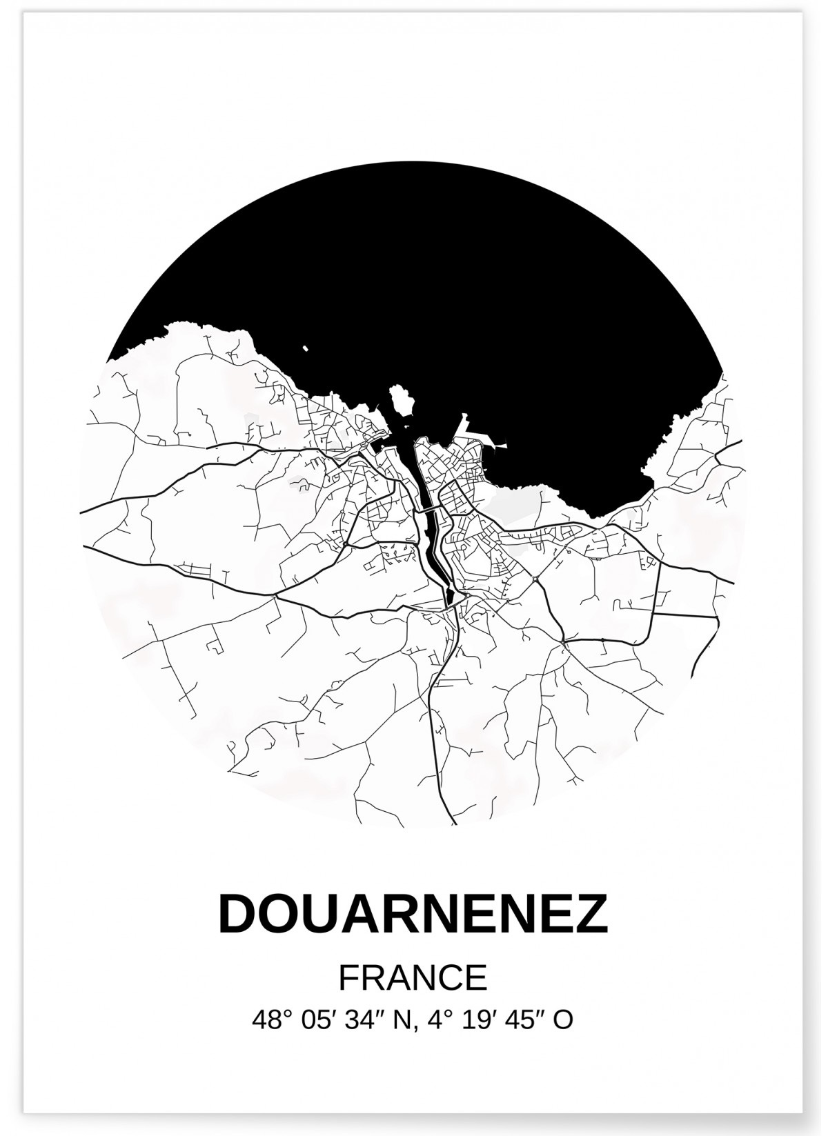 Affiche Carte Douarnenez, L'AFFICHERIE