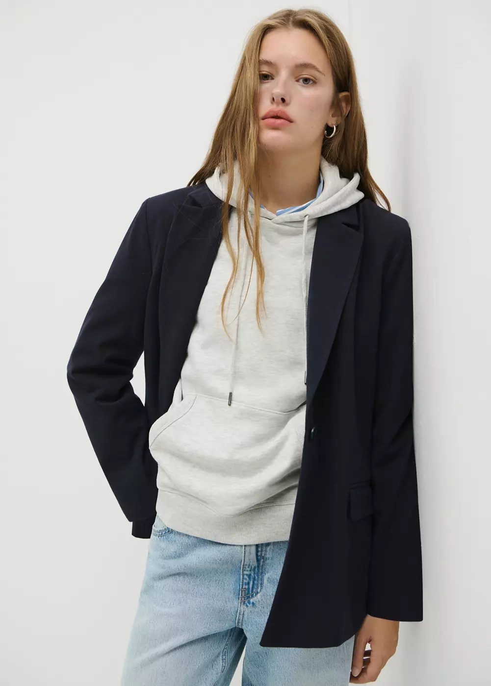 Blazer en crêpe poches, MANGO TEEN