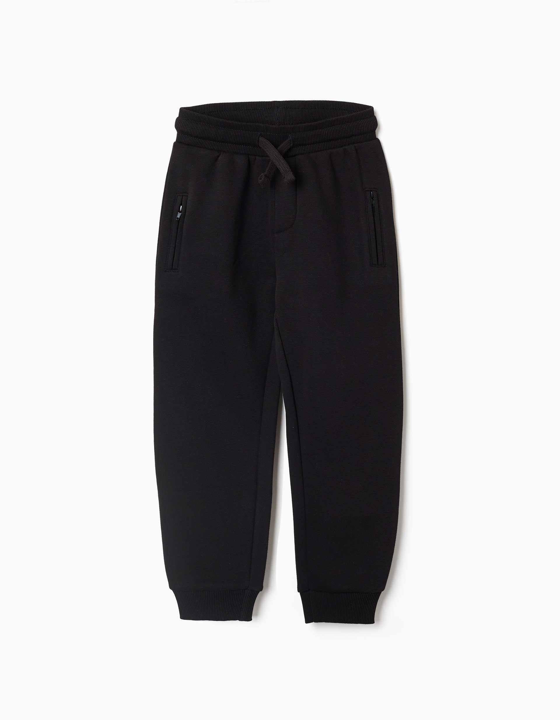 Pantalon de jogging en coton peigné avec cordon de serrage et poches, ZIPPY