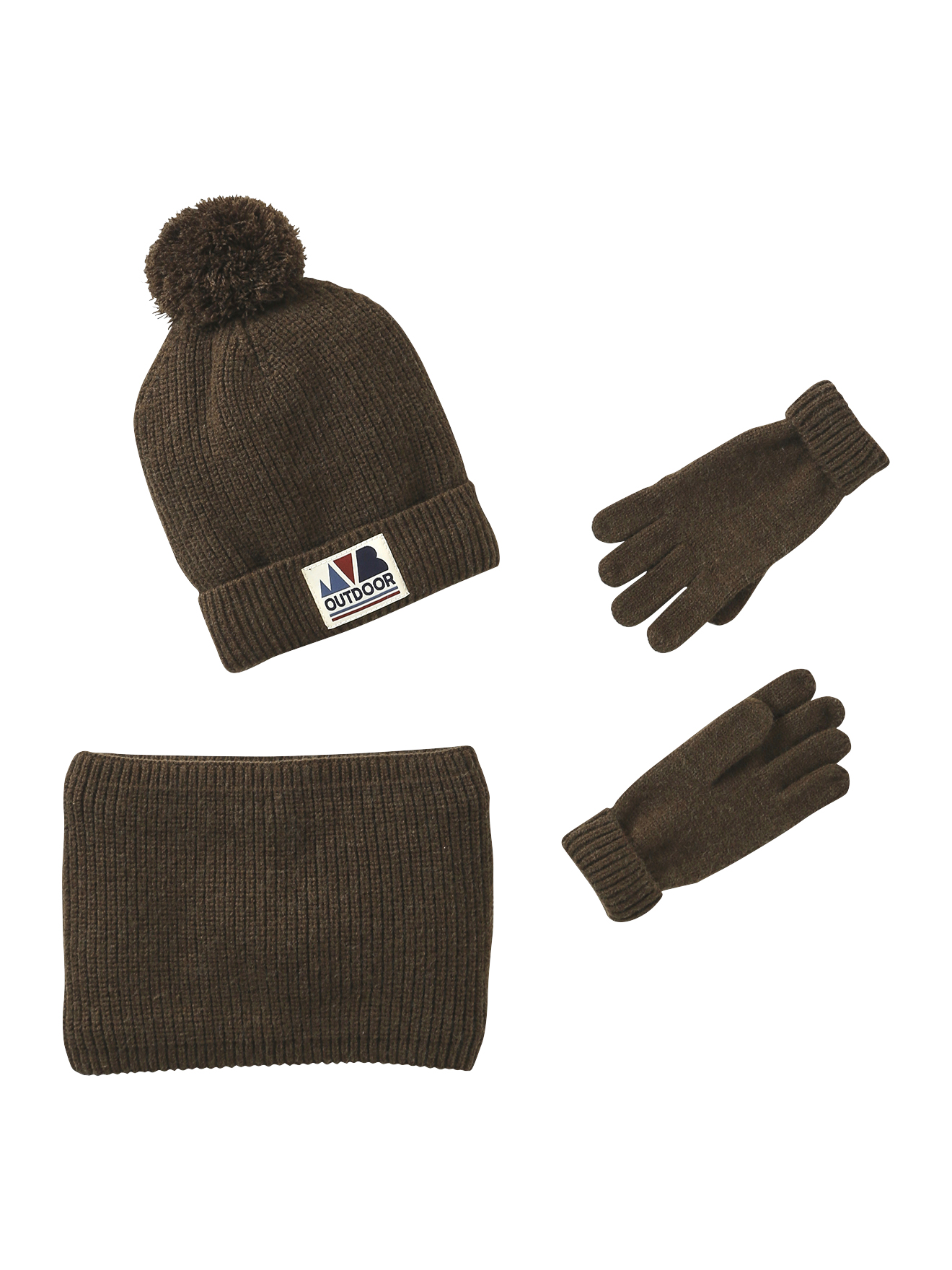 Ensemble bonnet + snood + moufles/gants « Outdoor », VERTBAUDET