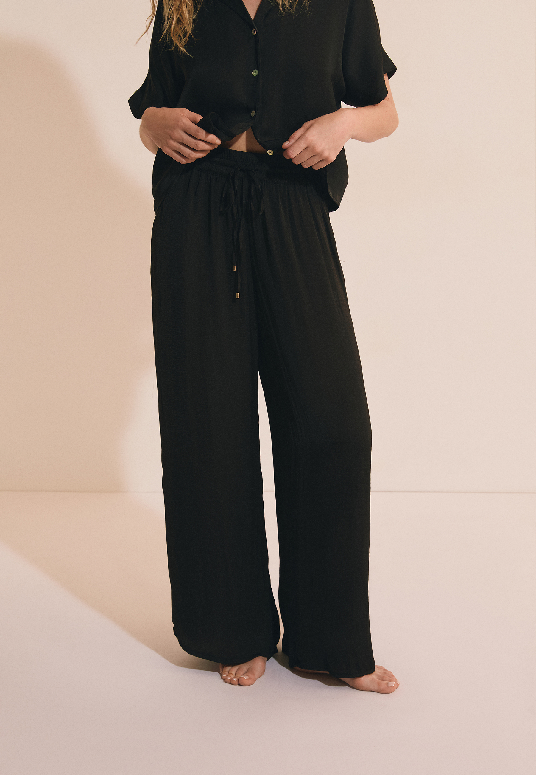 Pantalon de pyjama satiné coupe large CHEETA, ETAM