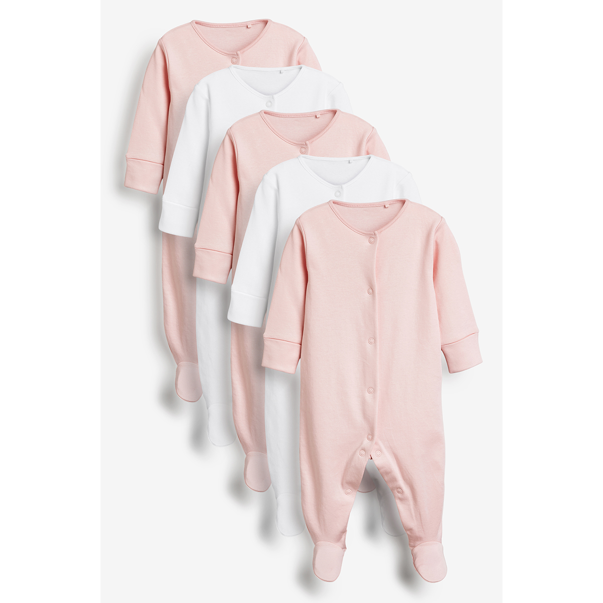 Lot De 3 Grenouillères Bébé Filles Rayées - Barboteuse Manches Courtes 6-24 Mois - Fermeture Éclair