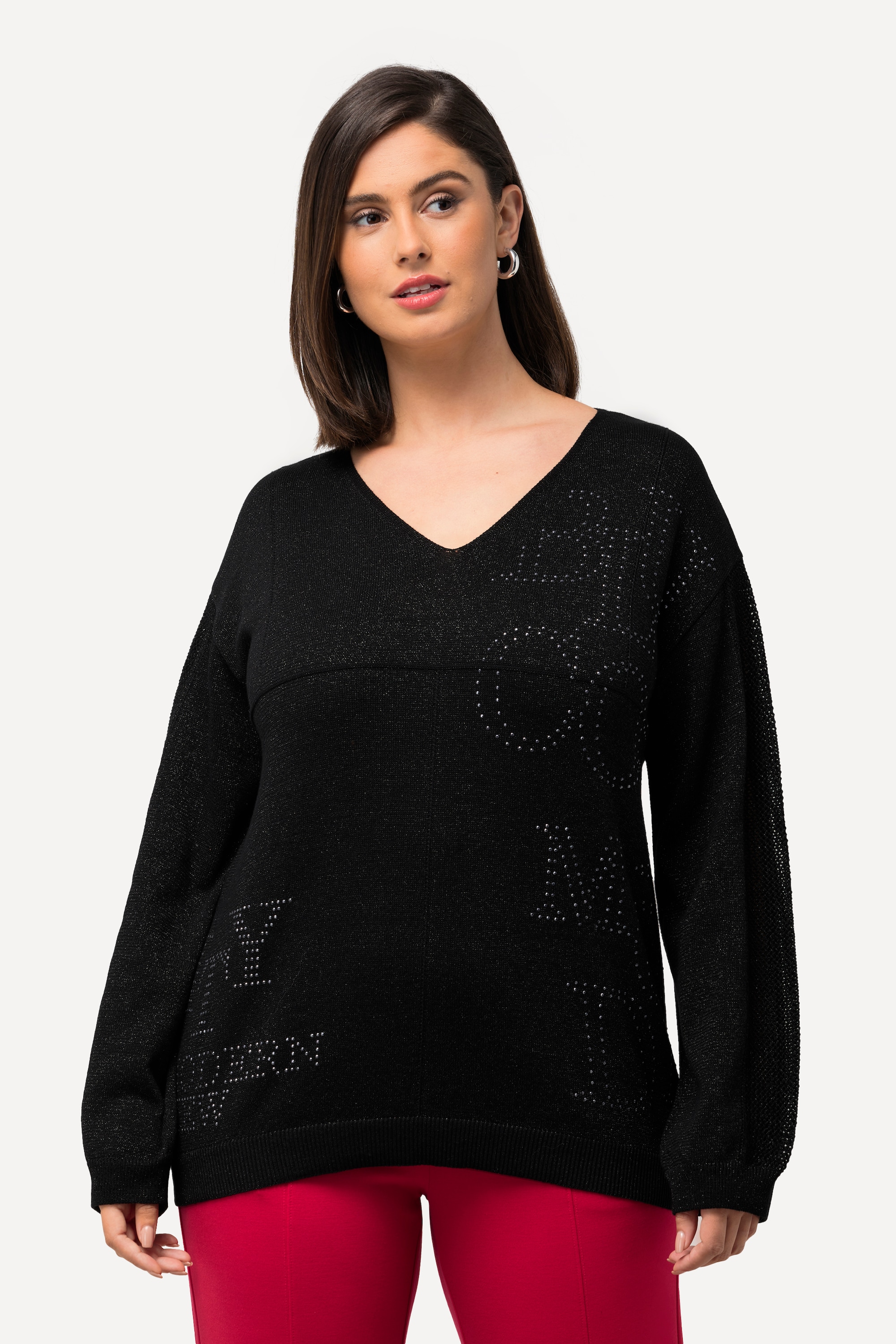 Pull à manches longues et col en V, ULLA POPKEN