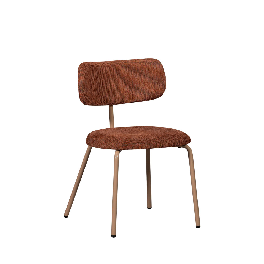 Lot de 2 chaises en tissu et métal- TRAVIS, WOOOD