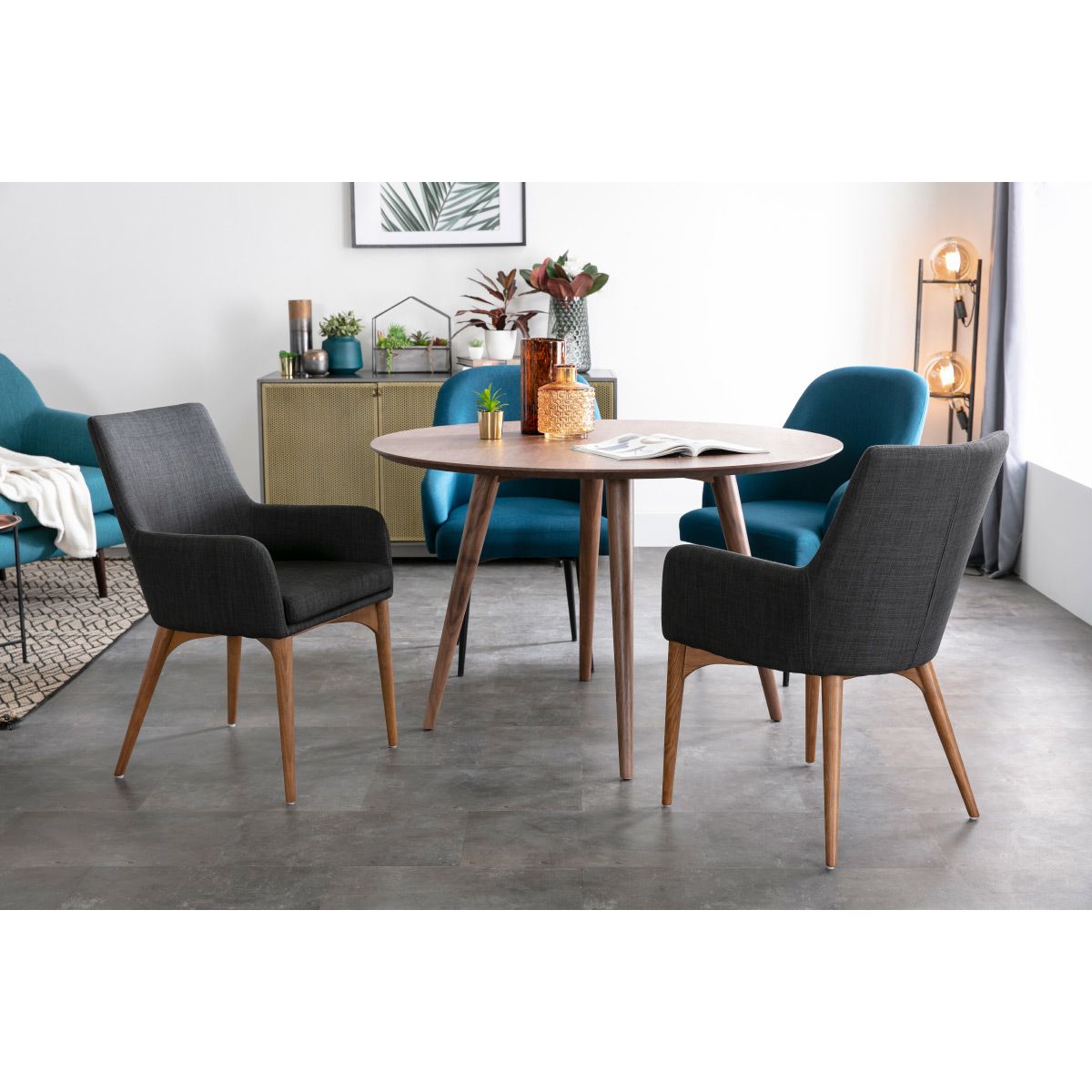 Fauteuils Design Lot De 2 Shana Gris Anthracite Miliboo La Redoute Fauteuils Design Lot De 2 Shana Gris Anthracite Miliboo La Redoute