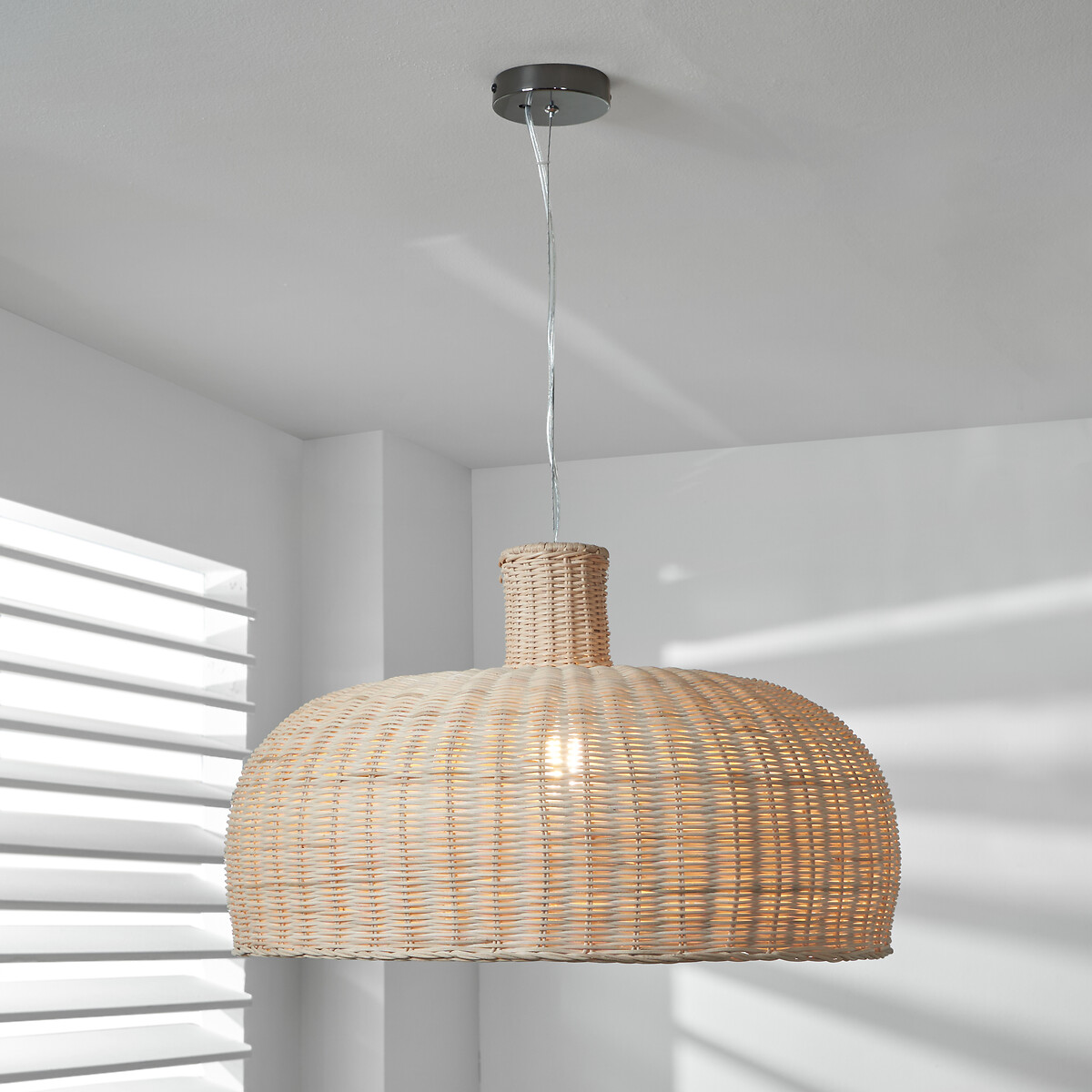 Callwell Rattan Dome Easy-Fit Shade in Natural, SO'HOME
