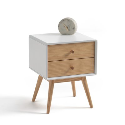 Jimi Pine Bedside Table with 2 Drawers LA REDOUTE INTERIEURS