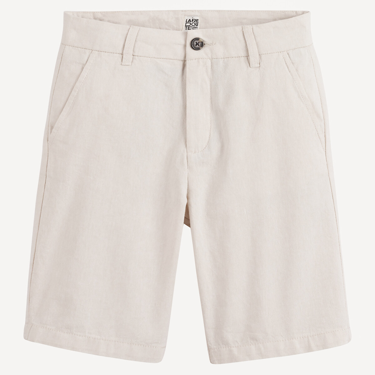 Chino Bermuda Shorts in Cotton/Linen, LA REDOUTE COLLECTIONS