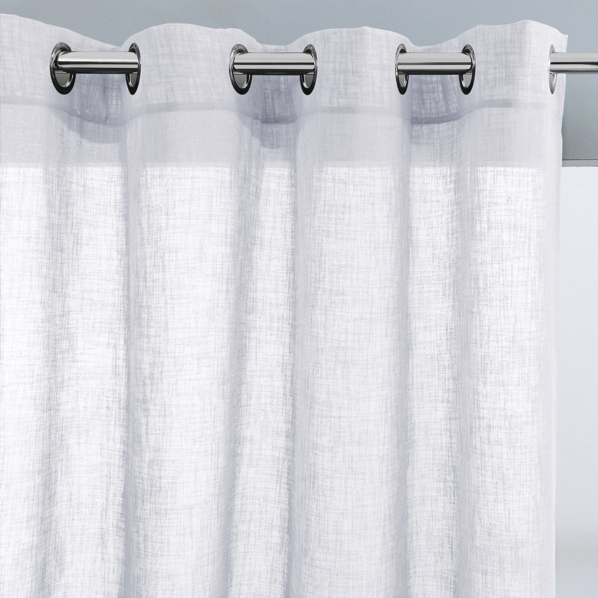 Voilage Effet Lin à œillets LA REDOUTE INTERIEURS - Gris 350 X 140 Cm - Neuf