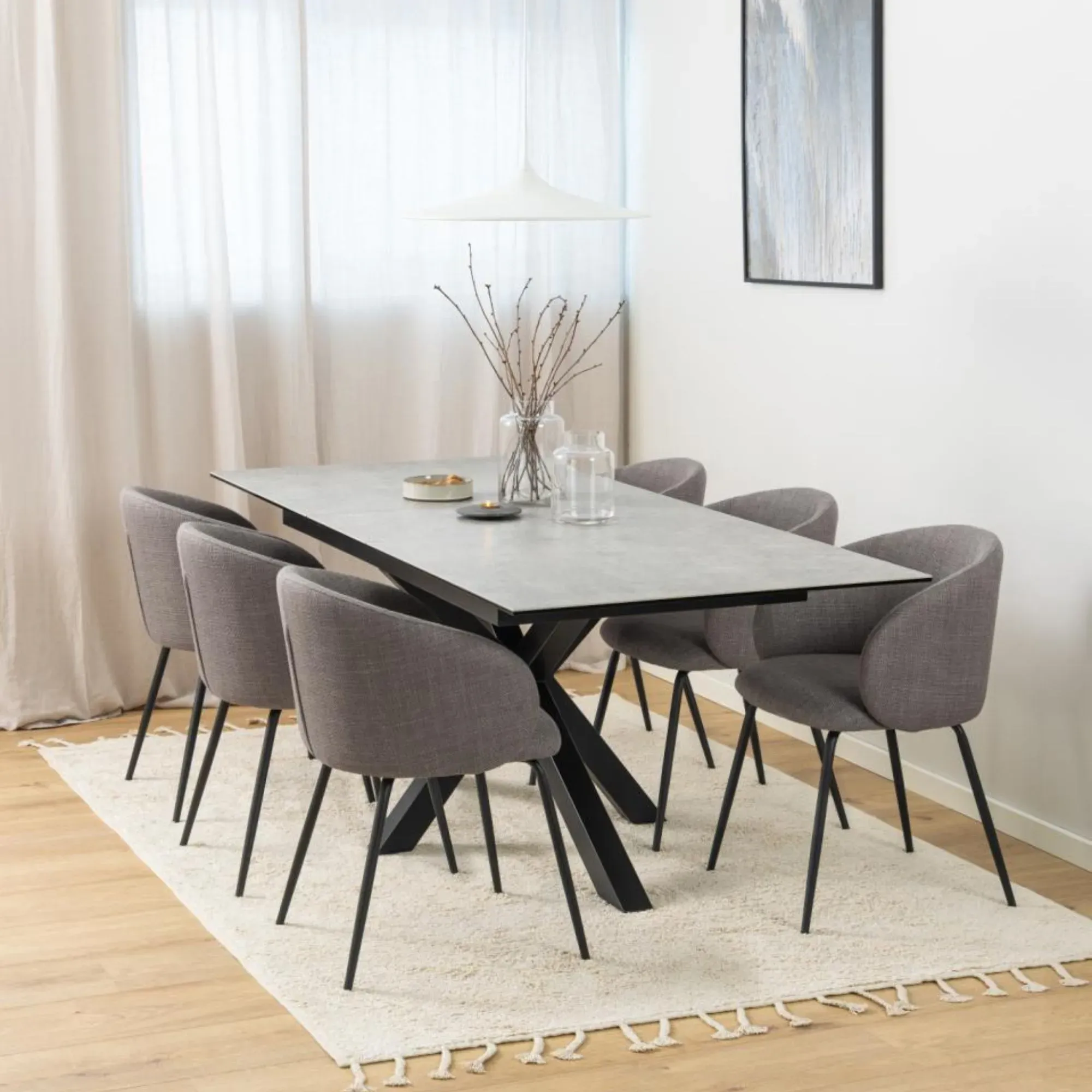 Table rectangulaire extensible en céramique L168/210 - NEIVA, HELLIN, DEPUIS 1862