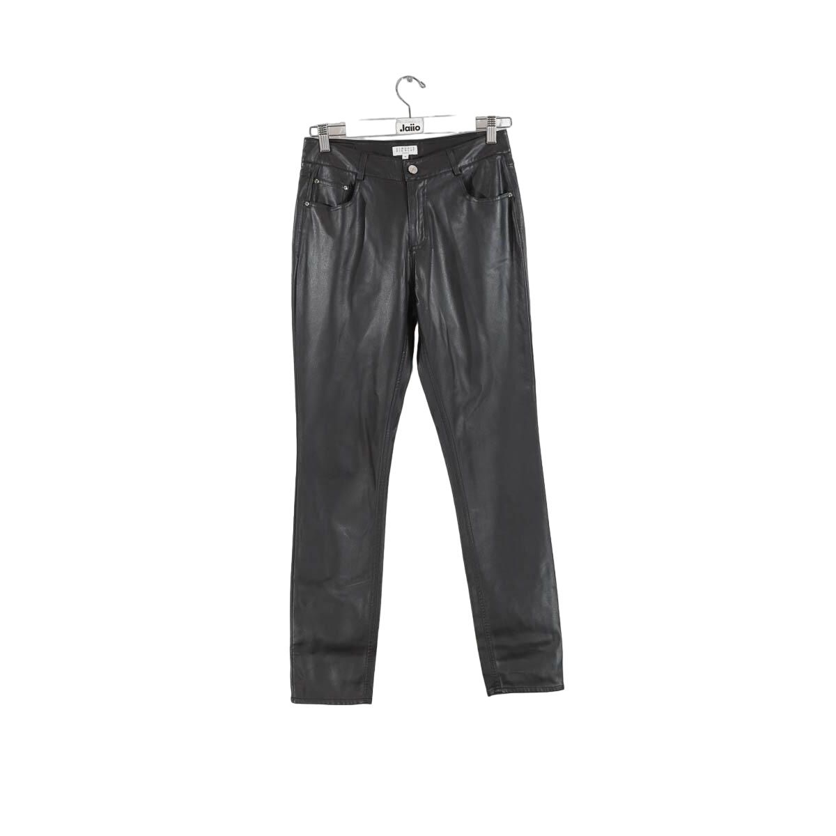 Pantalon En Cuir Noir Femme PAULEKA Paris - Taille S - Occasion Très Bon État - Style Coupe-Vent
