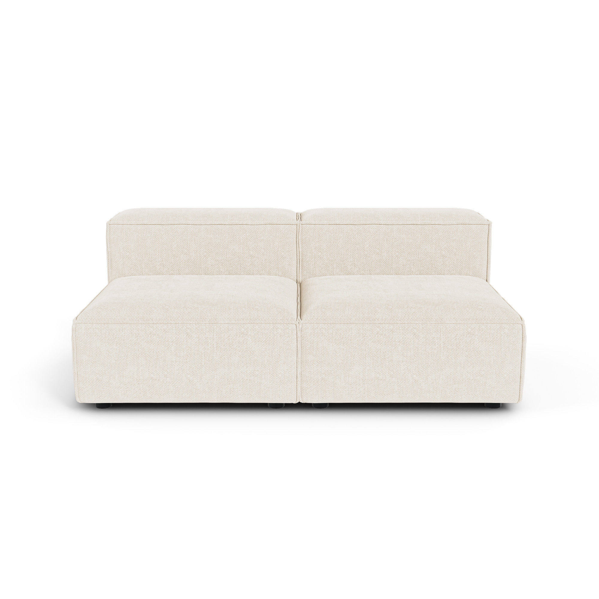 Canapé modulable 3 places en velours chenillé CUBI, SIA HOME