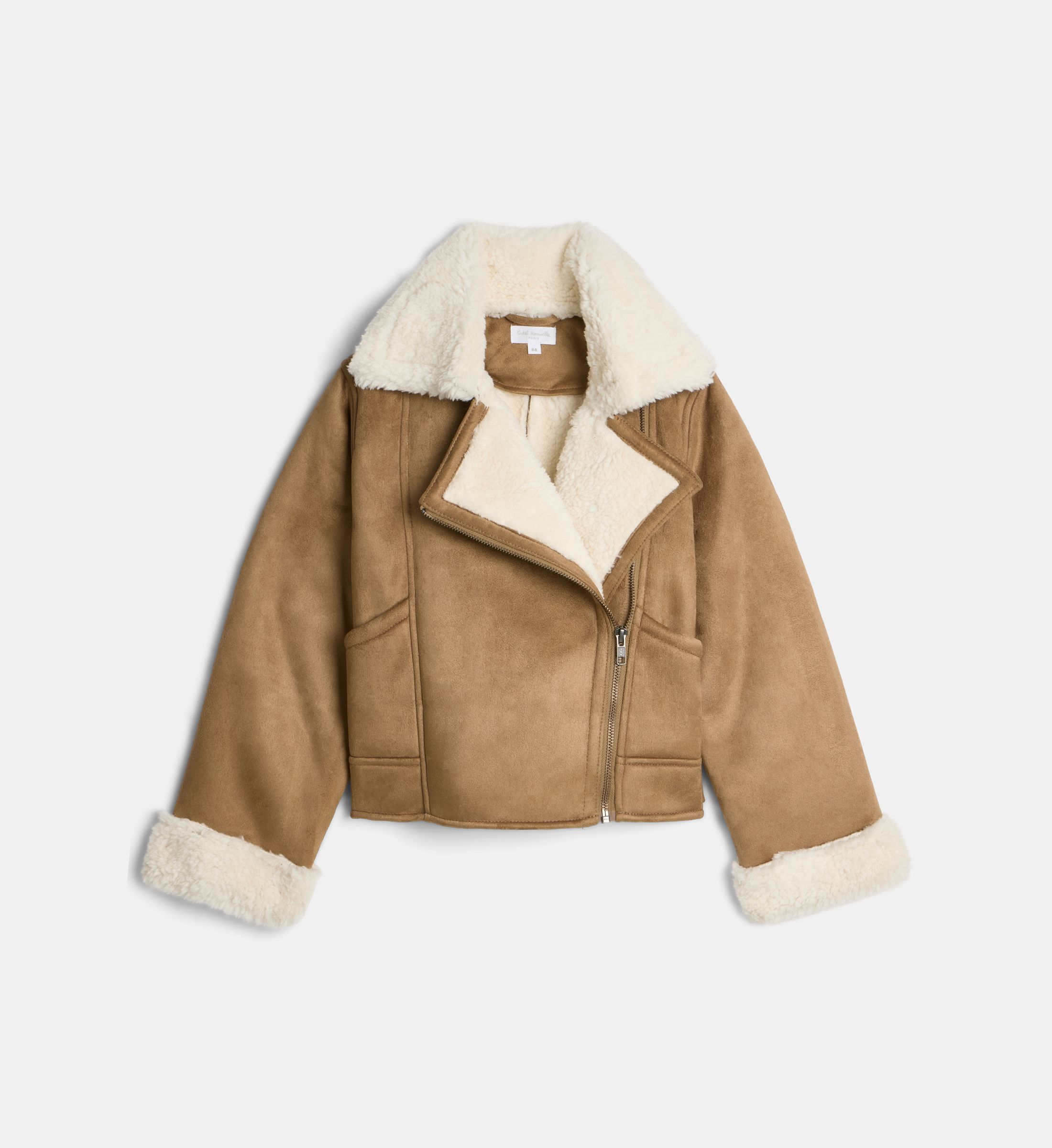 Blouson motarde taritas fourré effet suédé, CADET ROUSSELLE