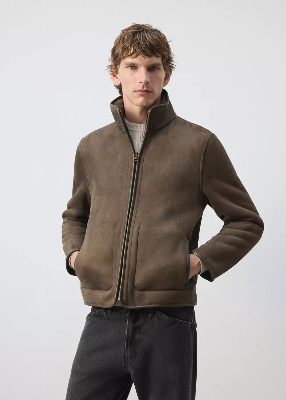 Veste double face intérieur moutonné, MANGO MAN
