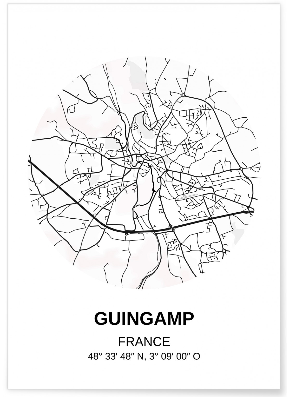 Affiche Carte Guingamp, L'AFFICHERIE